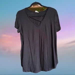 Emory Park Criss Cross Vneck Blouse